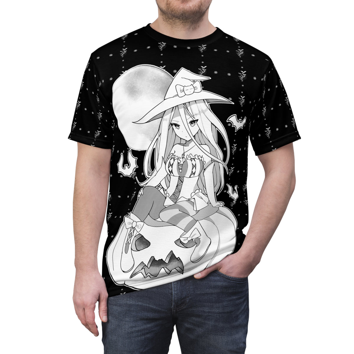 Yuuki - Little Bad Spells Monochrome - All Over T-Shirt