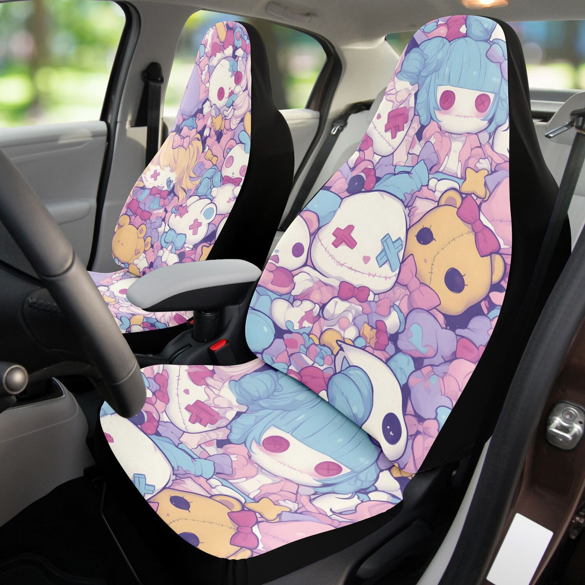 Pastel Creepy Dolls - Car Seat Covers Set of 2