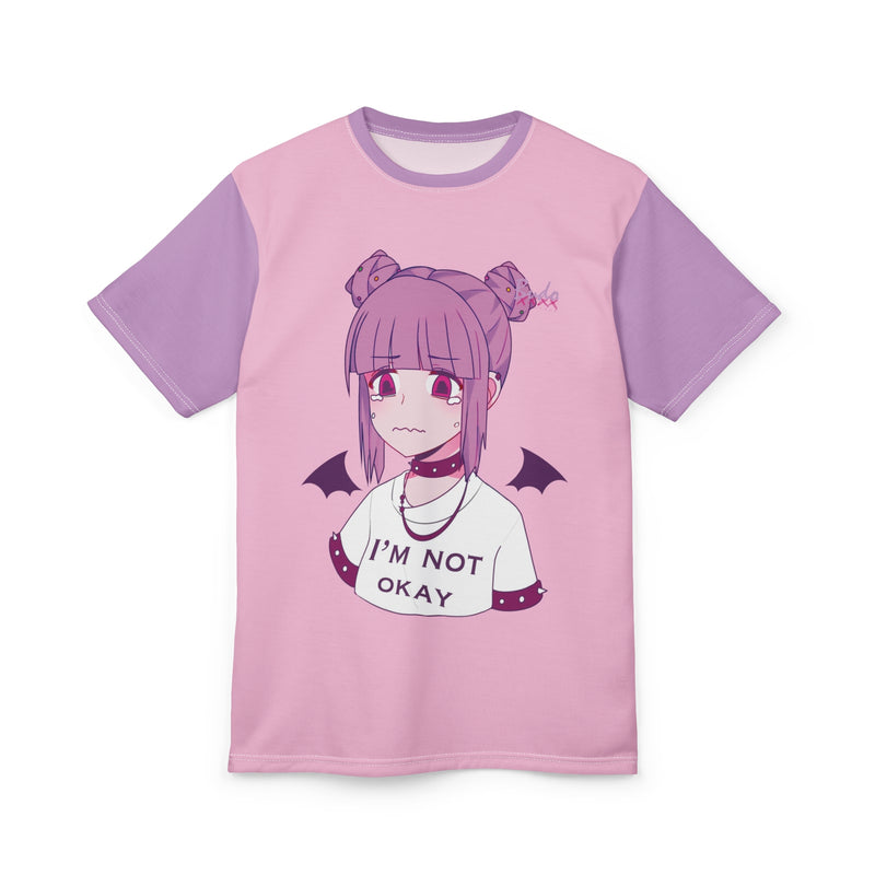 Budo V2 Kawaii Sad Anime Girl Unisex AOP Cut & Sew Tee