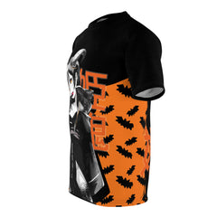 Oni-Hime B&W Hentai Demon Kawaii Anime Girl - Halloween Edition Unisex AOP Cut & Sew T-shirt