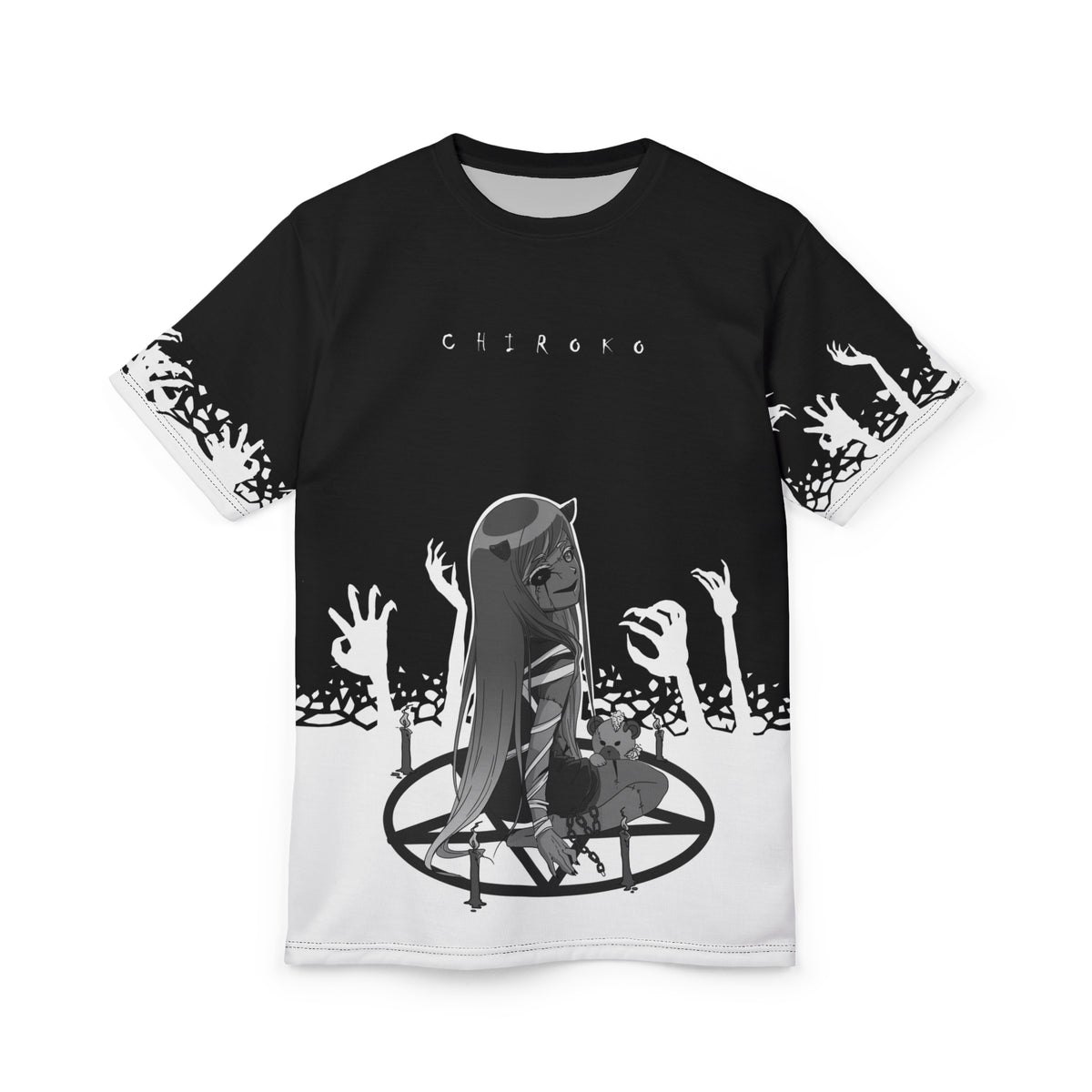 Chiroko - Necromancer Monochrome - All Over T-Shirt