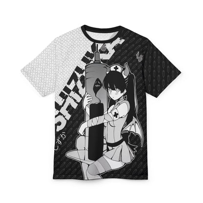 Shizuka - Quiet Nurse Bad Vibes Monochrome V2 - All Over T-Shirt