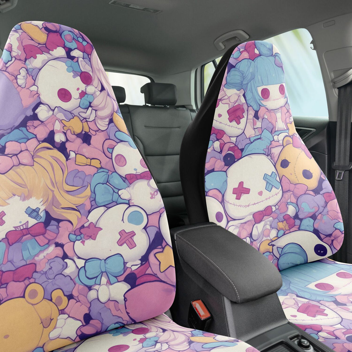 Pastel Creepy Dolls - Car Seat Covers Set of 2