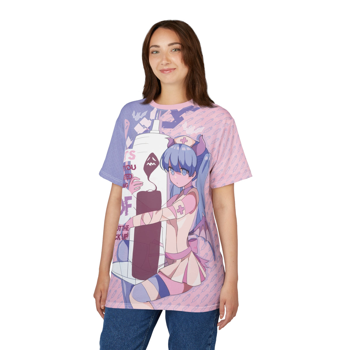 Shizuka - Quiet Nurse Bad Vibes V1 - All Over T-Shirt