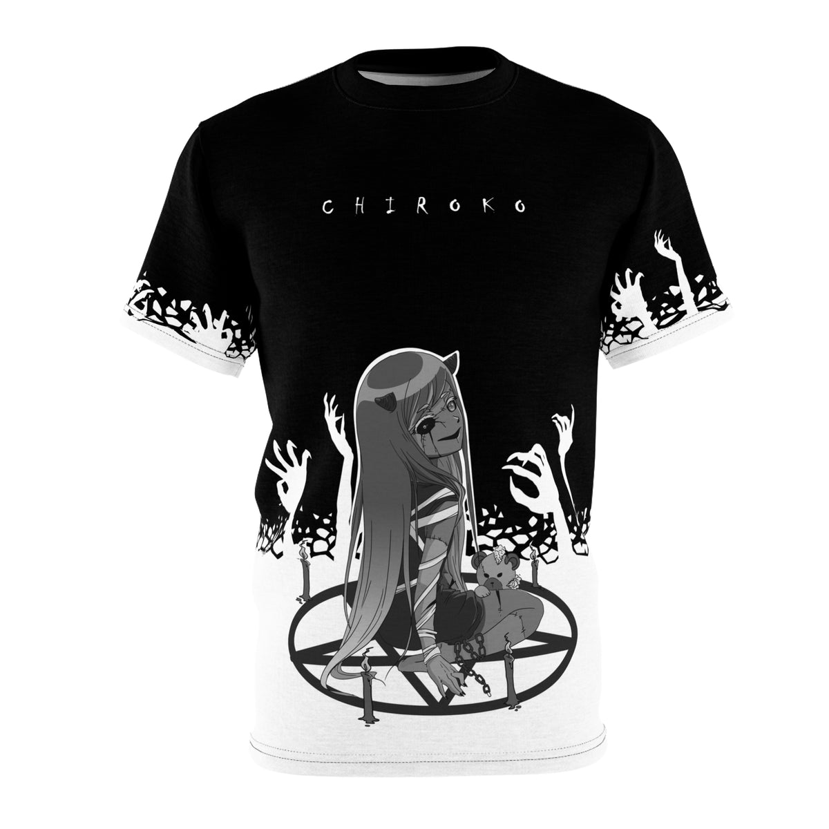 Chiroko - Necromancer Monochrome - All Over T-Shirt