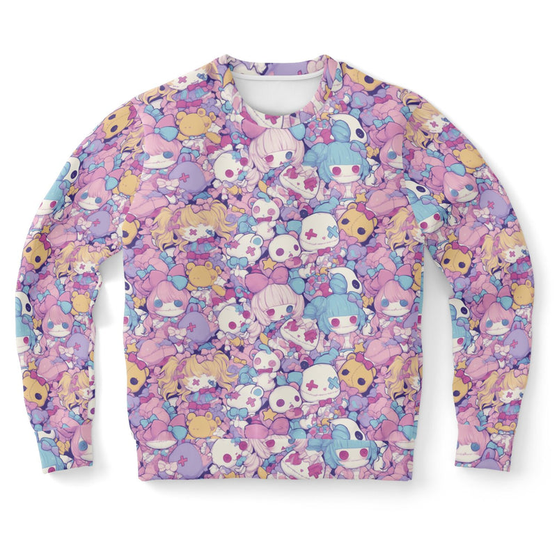 Cute pastel creepy dolls pattern AOP Sweatshirt