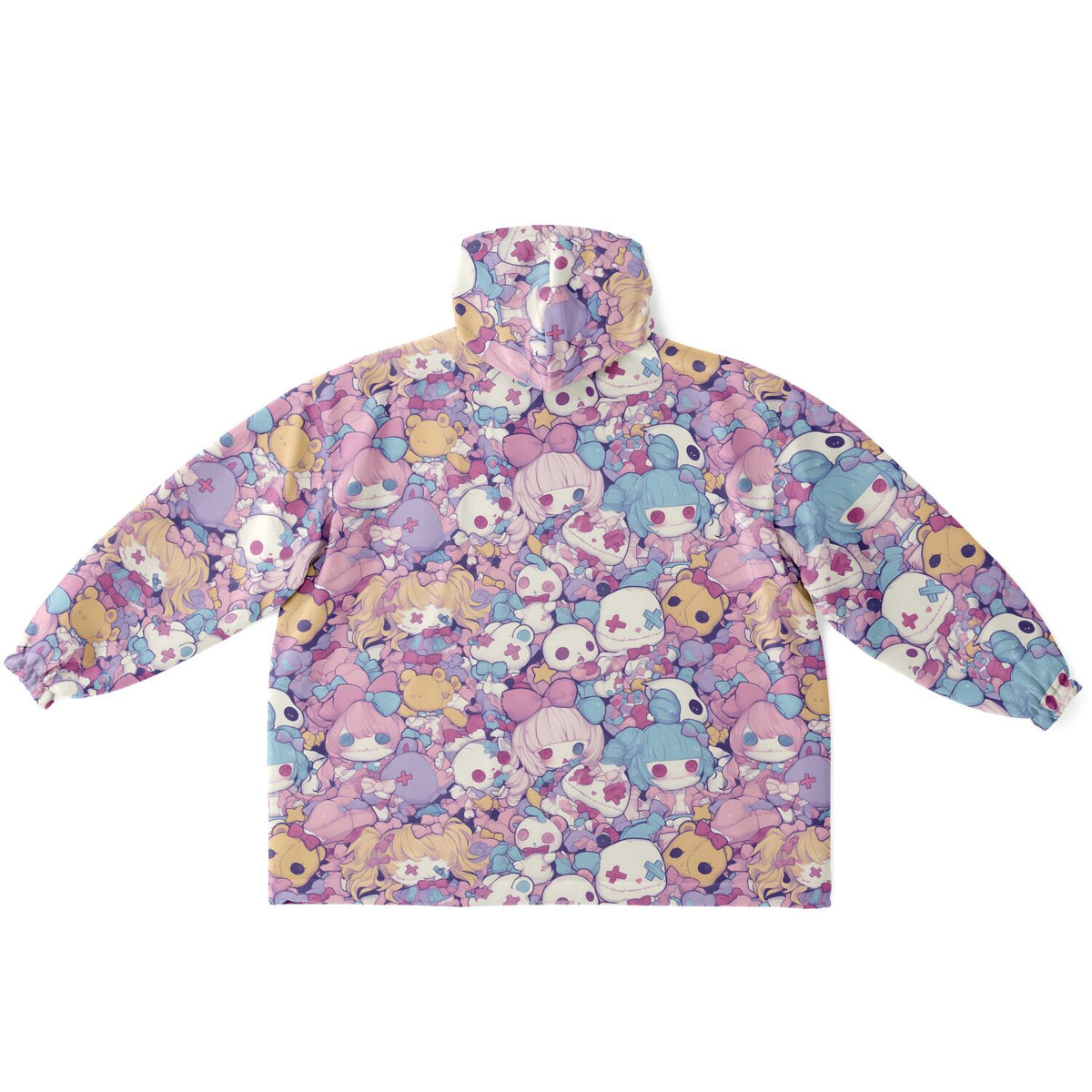 Pastel Creepy Dolls - Fluffy Snug Hoodie