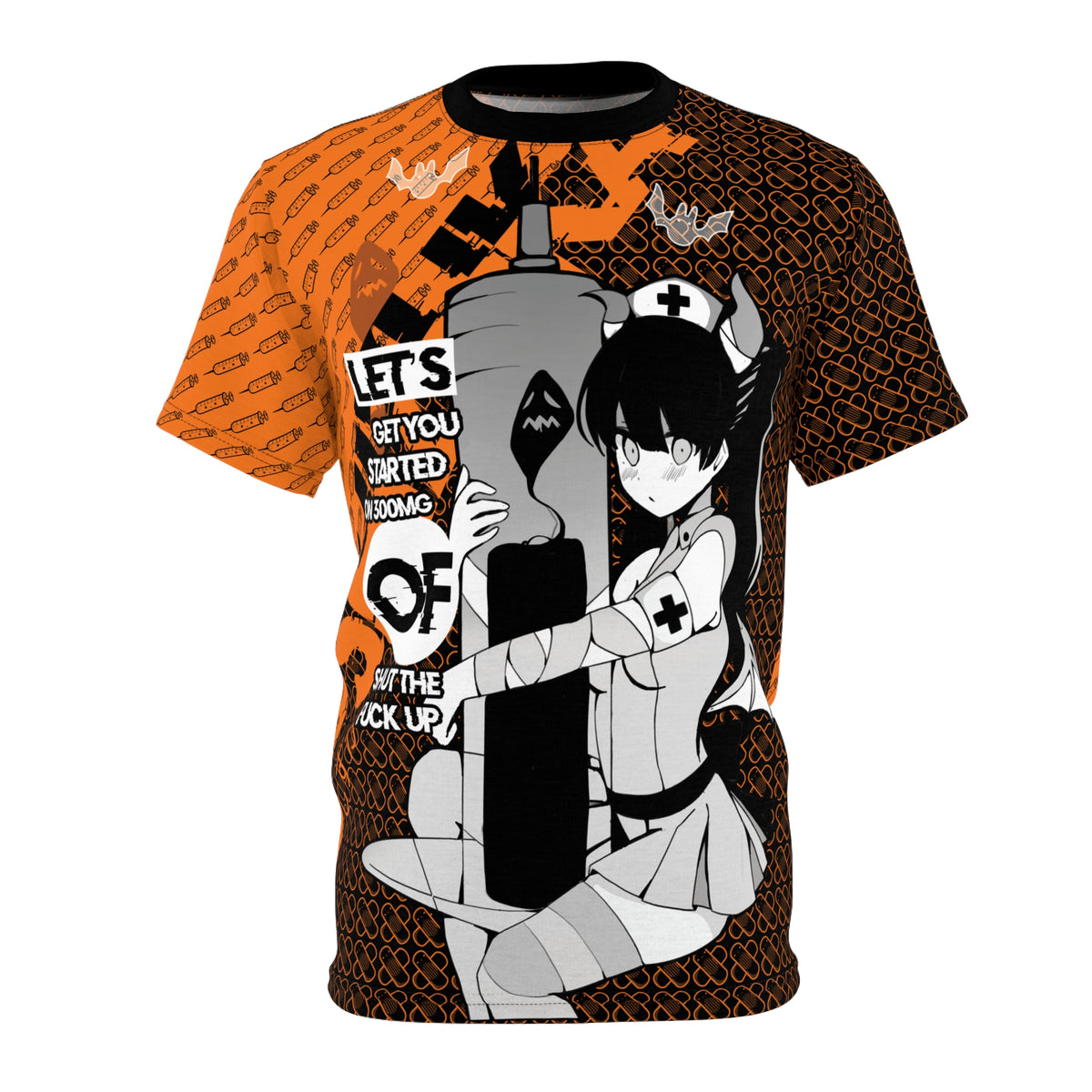 Shizuka - Quiet Nurse Halloween Monochrome - All Over T-Shirt