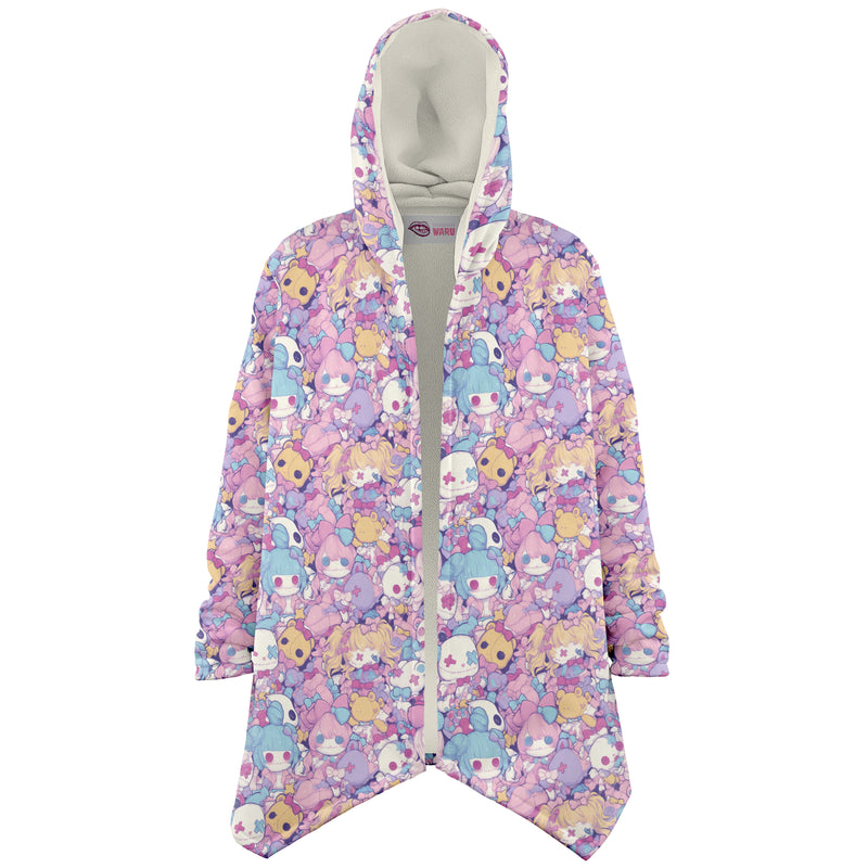 Cute pastel creepy dolls pattern Cloak