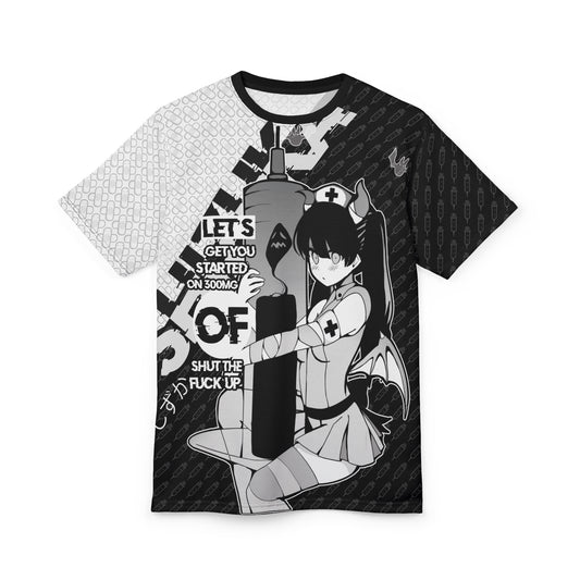 Shizuka - Quiet Nurse Bad Vibes Monochrome V1 - All Over T-Shirt