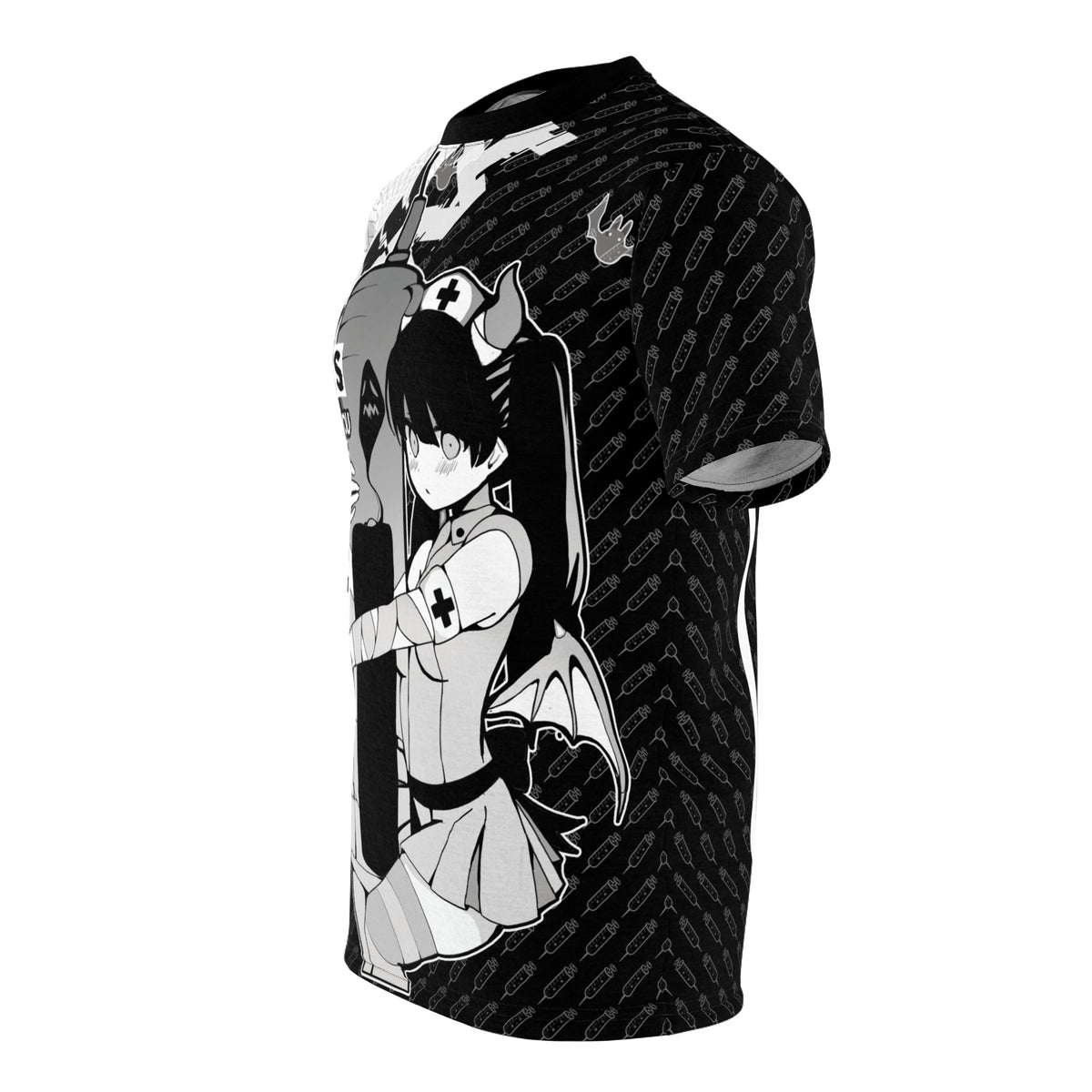 Shizuka - Quiet Nurse Bad Vibes Monochrome V1 - All Over T-Shirt