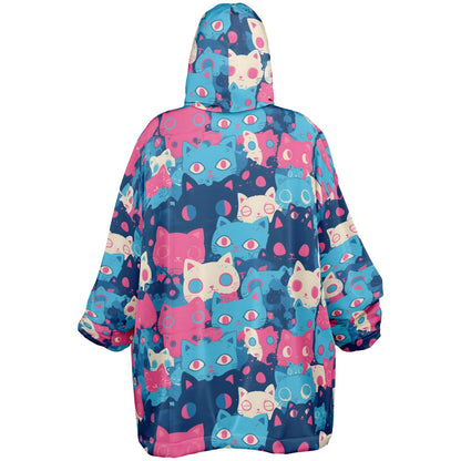 Pastel Cats - Fluffy Snug Hoodie
