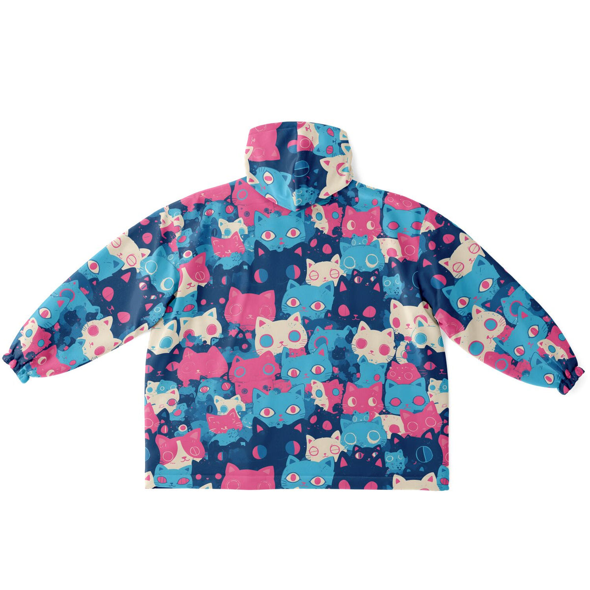 Pastel Cats - Fluffy Snug Hoodie