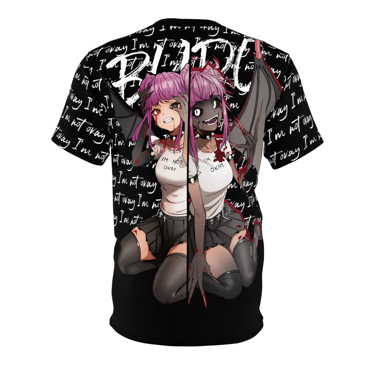 Budo - I'm Not Okay Script - All Over T-Shirt
