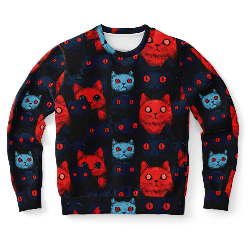 Cats of doom Japanese creepy art AOP Sweatshirt