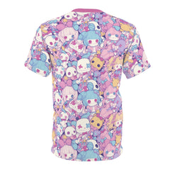 Cute pastel creepy dolls pattern Unisex AOP Cut & Sew T-shirt