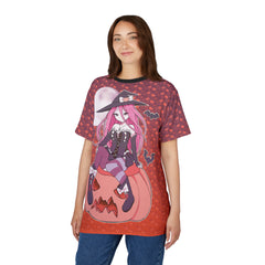 Yuuki Kawaii Witch Cute Anime Girl - Halloween Edition Unisex AOP Cut & Sew T-shirt