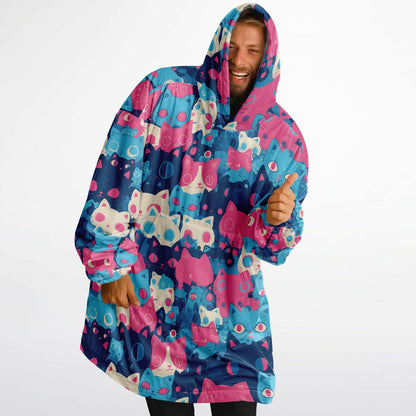Pastel Cats - Fluffy Snug Hoodie