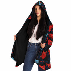 Cats of doom Japanese creepy art Cloak