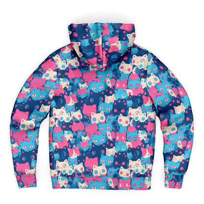 Pastel Cats - Sherpa Jacket Hoodie