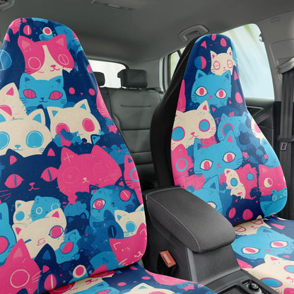 Pastel Cats - Car Seat Covers Set of 2