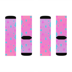 Crosses Sublimation Socks - kawaiiwaru