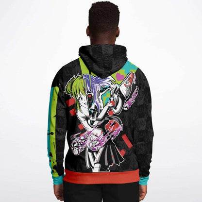 Kandi Cute Yandere Anime Girl Unisex AOP Hoodie - kawaiiwaru