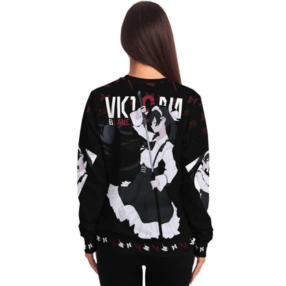 Victoria Blanche Deadly anime girl maid AOP Sweatshirt - kawaiiwaru
